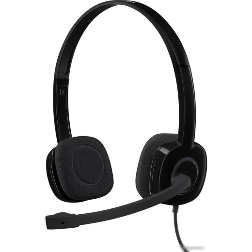 Наушники с микрофоном Logitech H151 черный 1.8м накладные оголовье (981-000589)