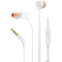 Гарнитура вкладыши JBL T110 WHT 1.2м белый проводные (в ушной раковине)