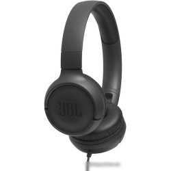 Гарнитура накладные JBL T500 1.187м черный проводные (оголовье)