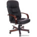 Кресло руководителя Бюрократ T-9908/WALNUT черный кожа крестовина металл
