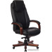 Кресло руководителя Бюрократ T-9923WALNUT/BLACK черный кожа крестовина дерево