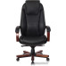 Кресло руководителя Бюрократ T-9923WALNUT/BLACK черный кожа крестовина дерево
