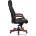 Кресло руководителя Бюрократ T-9923WALNUT/BLACK черный кожа крестовина дерево