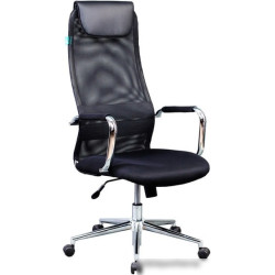 Кресло руководителя Бюрократ KB-9N/BLACK, СН, TW-01/TW-11 ткань черная/сетка черная