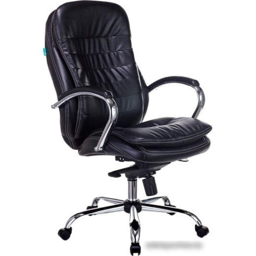 Кресло руководителя Бюрократ T-9950/BLACK черный кожа крестовина хром