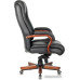 Кресло руководителя Бюрократ T-9925WALNUT/BLACK черный кожа крестовина дерево