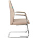 Кресло Бюрократ _JONS-LOW-V/BEIGE на полозьях бежевый кожа