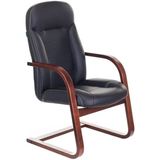 Кресло Бюрократ T-9923WALNUT-AV черный кожа полозья дерево