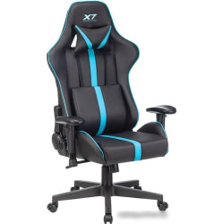 Кресло игровое A4Tech X7 GG-1200 черный/голубой искусственная кожа крестовина пластик