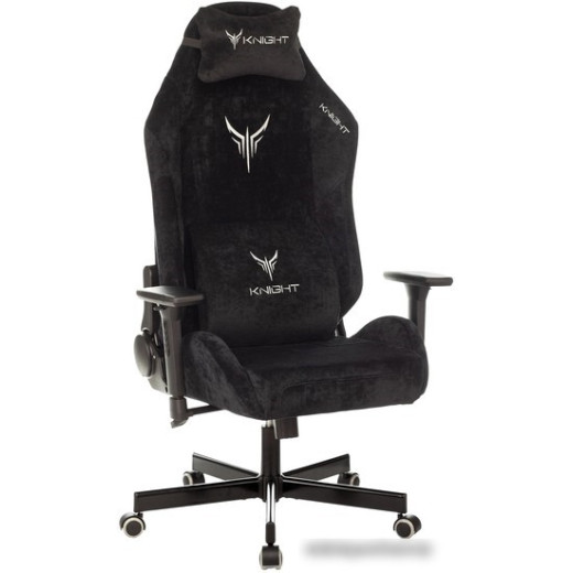 Кресло игровое Knight N1 Fabric черный Light-20 с подголов. крестовина металл