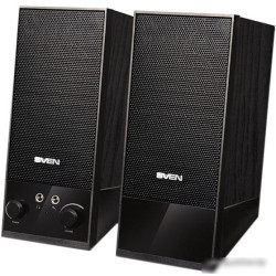 Колонки Sven SPS-604, 2*2W, деревянный корпус, питание от USB, черный