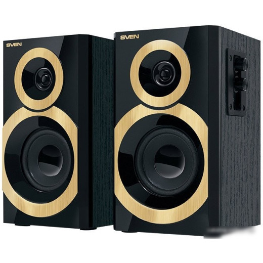 Акустическая система SVEN SPS-619 GOLD, черный + золотой