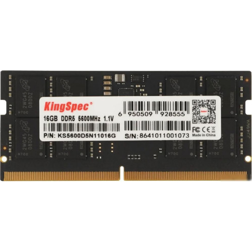 Оперативная память KingSpec 16ГБ DDR5 SODIMM 5600 МГц KS5600D5N11016G