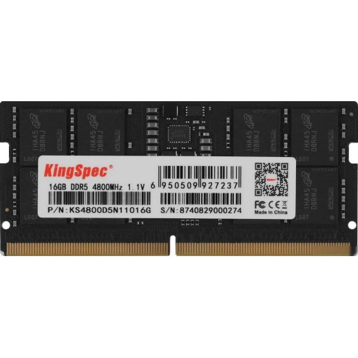 Оперативная память KingSpec 16ГБ DDR5 SODIMM 4800 МГц KS4800D5N11016G
