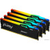 Оперативная память Kingston FURY Beast RGB 4x16ГБ DDR5 5200 МГц KF552C40BBAK4-64