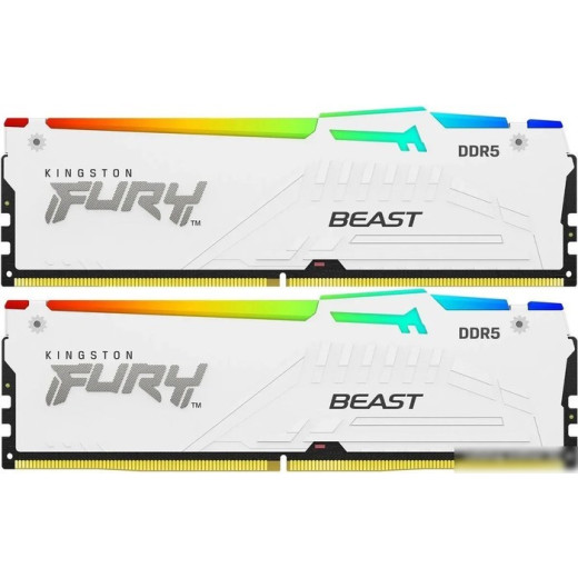 Оперативная память Kingston FURY Beast RGB 2x32ГБ DDR5 5200 МГц KF552C40BWAK2-64