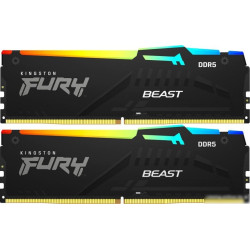 Оперативная память Kingston FURY Beast RGB 2x32ГБ DDR5 5600 МГц KF556C40BBAK2-64