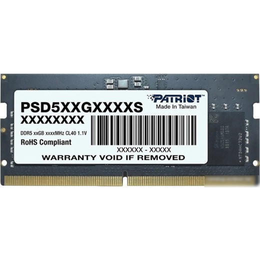 Оперативная память Patriot Signature Line 8ГБ DDR5 4800 МГц PSD58G480041S