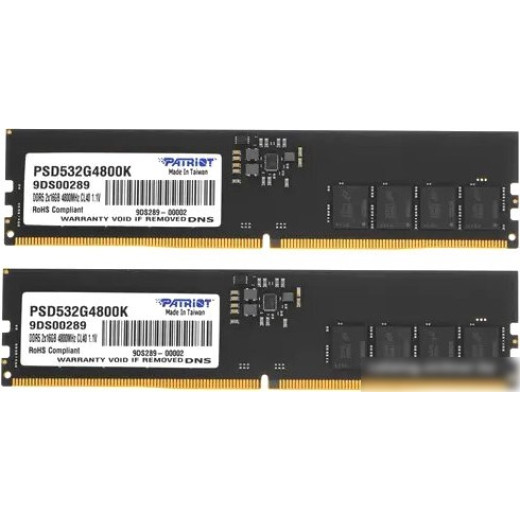 Оперативная память Patriot Signature Line 2x16ГБ DDR5 4800 МГц PSD532G4800K