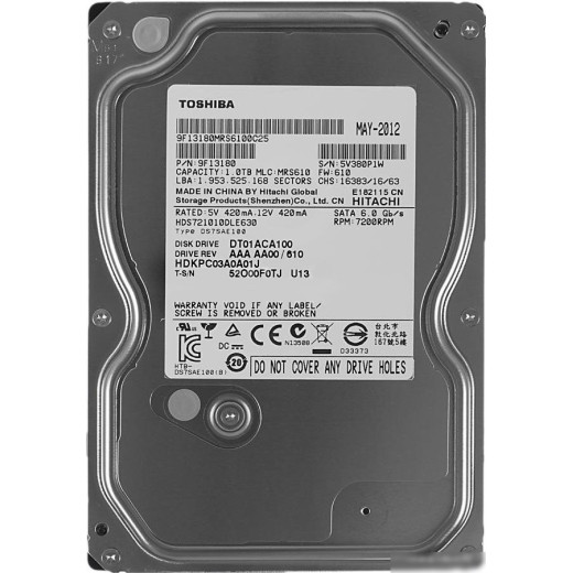 Жесткий диск Toshiba DT01ACA 1TB (DT01ACA100)