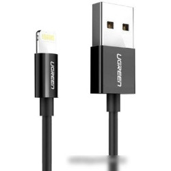 Кабель Ugreen US155 80823 USB Type-A - Lightning (2 м, черный)