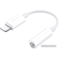 Адаптер Ugreen US212 30759 Lightning - 3.5 Jack (0.07 м, белый)