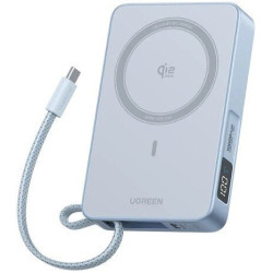 Внешний аккумулятор Ugreen MagFlow PB773 10000mAh (голубой)