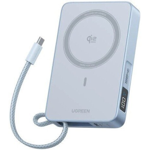 Внешний аккумулятор Ugreen MagFlow PB773 10000mAh (голубой)
