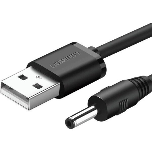 Кабель Ugreen US277 USB 2.0 Type-A - DC 3.5 мм 10376 (1 м, черный)