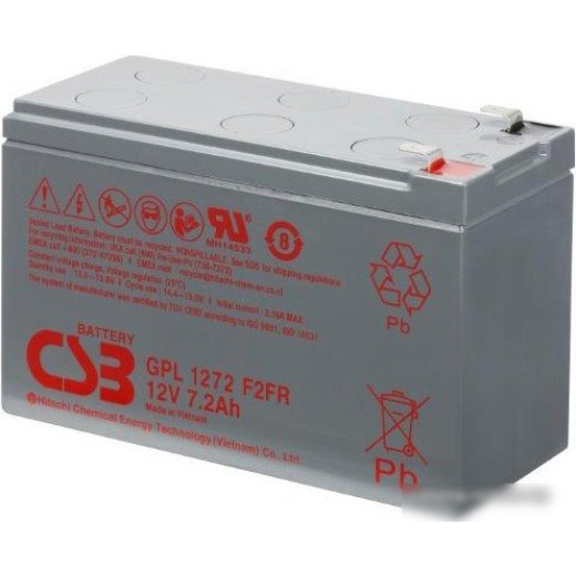 Аккумулятор для ИБП CSB GPL1272 F2FR (12В/7.2 А·ч)