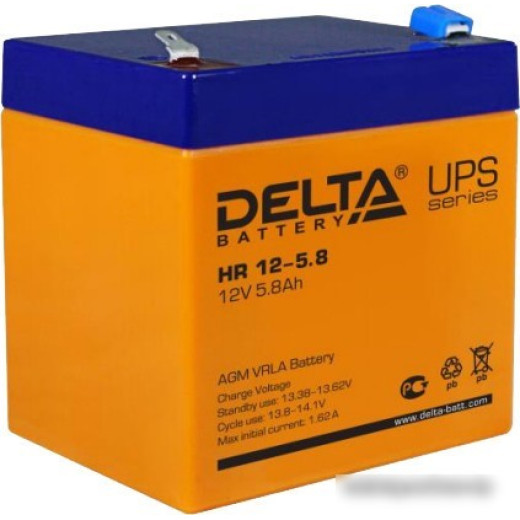 Аккумулятор для ИБП Delta HR 12-5.8 (12В/5.8 А·ч)