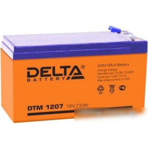Аккумулятор для ИБП Delta DTM 1207 (12В/7.2 А·ч)