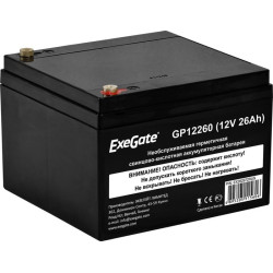 Аккумулятор для ИБП ExeGate GP12260 (12В, 26 А·ч)