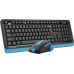 Офисный набор A4Tech Fstyler FG1035 (черный/синий )