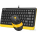 Офисный набор A4Tech Fstyler F1110 (черный/желтый)