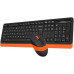 Офисный набор A4Tech Fstyler FG1010 (черный/оранжевый)