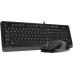 Клавиатура + мышь A4Tech Fstyler F1010 (черный/серый)