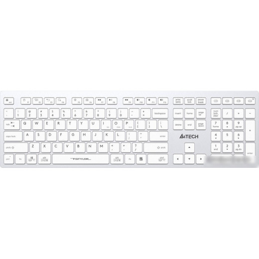 Клавиатура A4Tech Fstyler FBX50C (серебристый/белый)