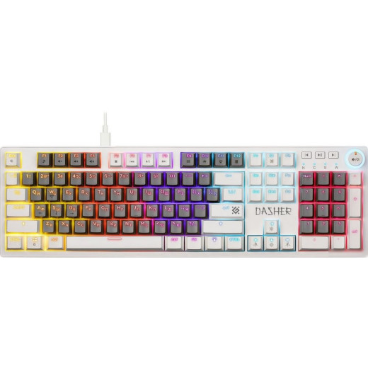 Клавиатура Defender Dasher GK-472 (серый/белый)