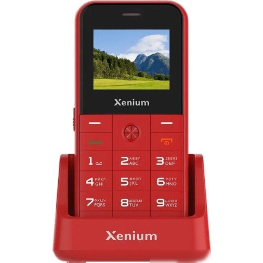 Кнопочный телефон Xenium X718 (красный)
