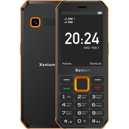 Кнопочный телефон Xenium X300 (оранжевый/черный)