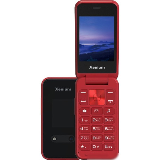 Кнопочный телефон Xenium X680 (красный)
