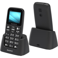 Кнопочный телефон Maxvi B110ds (черный)