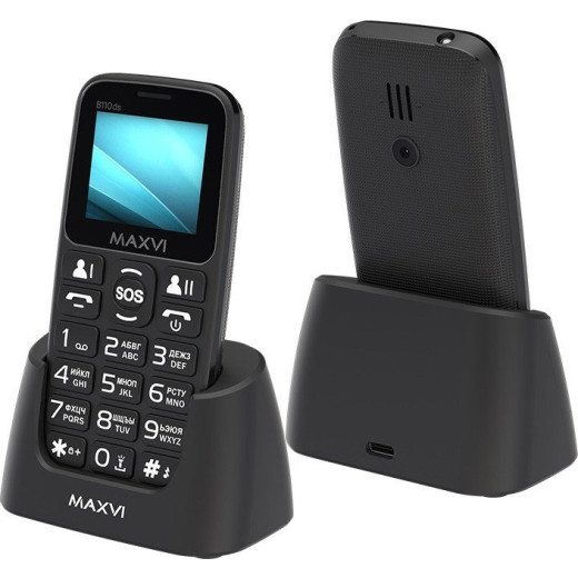 Кнопочный телефон Maxvi B110ds (черный)