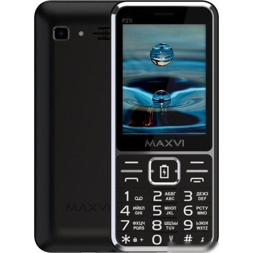 Кнопочный телефон Maxvi P21i (черный)