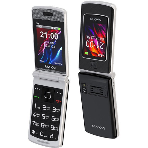 Кнопочный телефон Maxvi E28 (черный)
