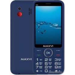Кнопочный телефон Maxvi B35 (синий)