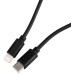 Кабель Buro USB Type-C Lightning PD18W (1 м, черный)