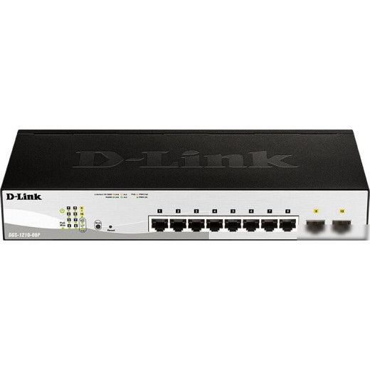 Настраиваемый коммутатор D-Link DGS-1210-08P/G3A