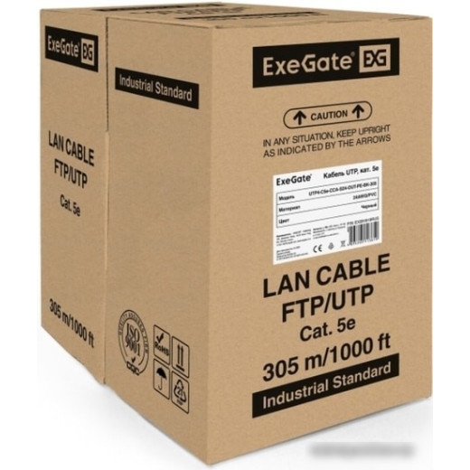 Кабель ExeGate UTP4-C5e-CCA-S24-OUT-PE-BK-305 UTP